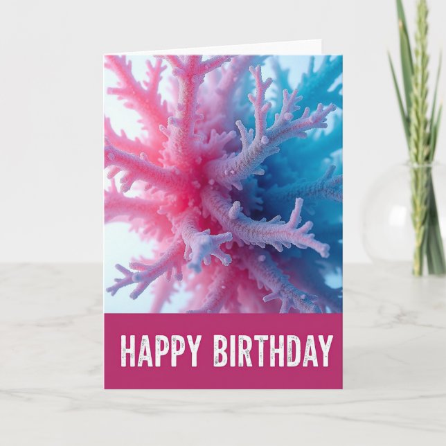 Sweet Fuchsia Birthday Card (Front)
