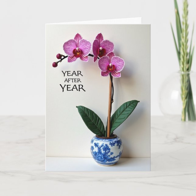 Sweet Fuchsia Bloom Card (Front)