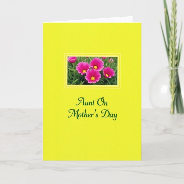 Sweet Fuchsia Blossom Mothers Day Card (Front)