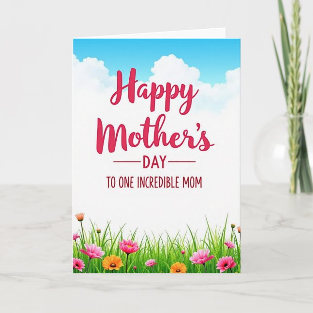 Sweet Fuchsia Mothers Day Card (Front)