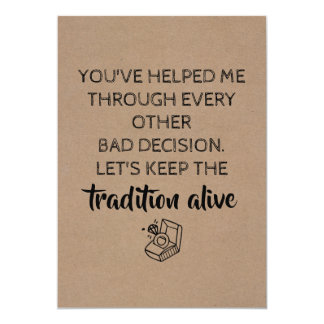 Sweet Funny Bridesmaid / Maid of Honor Proposal Card