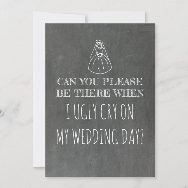 Sweet Funny Bridesmaid / Maid of Honor Proposal Invitation (Front)