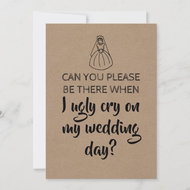 Sweet Funny Bridesmaid / Maid of Honor Proposal Invitation (Front)