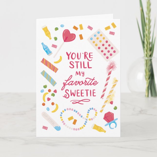 Sweet Funny Millennial Candy Greeting Card (Front)