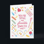 Sweet Funny Millennial Candy Greeting Card<br><div class="desc">Tell your friend,  girlfriend,  boyfriend or partner that you still adore them after all this time. Just like the candy you used to eat as a kid. This retro design featuring colorful candy illustrations works for all occasions including birthdays,  valentine's day and anniversaries.</div>