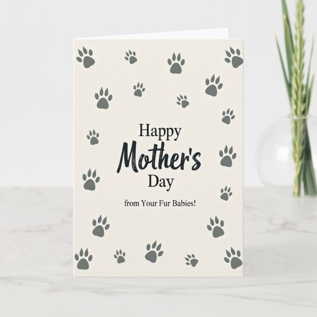 Sweet Fur Baby Mothers Card (Front)