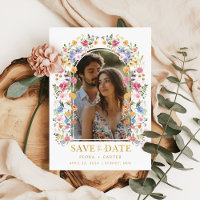 Sweet Garden Floral Arch Photo Save the Date