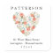 Sweet Garden Floral Heart Return Address Label