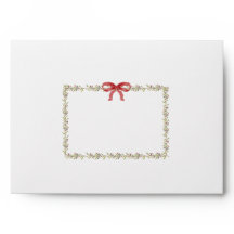 Sweet Garland Hand Painted Christmas Envelope
