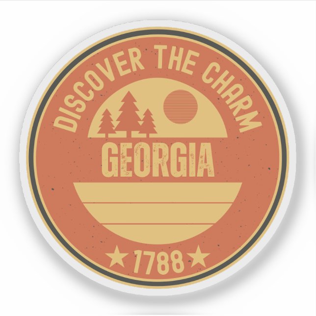 Sweet Georgia Peach - Southern Charm Gift Sticker (Front)