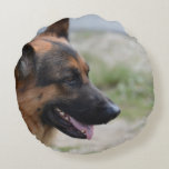 Sweet German Shepherd Dog Round Pillow