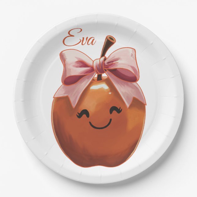 Sweet Gift Apple Paper Plates (Front)