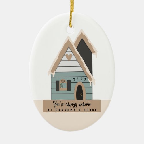 Sweet Gift From Grandma for Grandkids  Ceramic Ornament