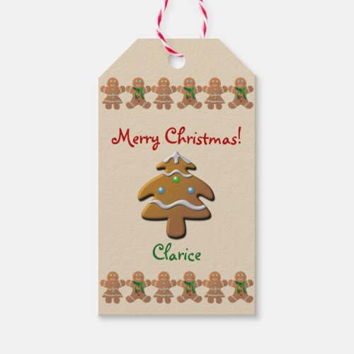 Sweet Gingerbread Cookies Gift Tags