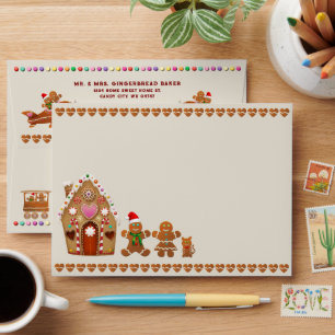 Sweet Gingerbread Home Envelope