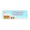 Sweet gingerbread house holiday address label