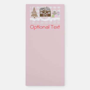 Sweet Gingerbread House Magnetic Notepad