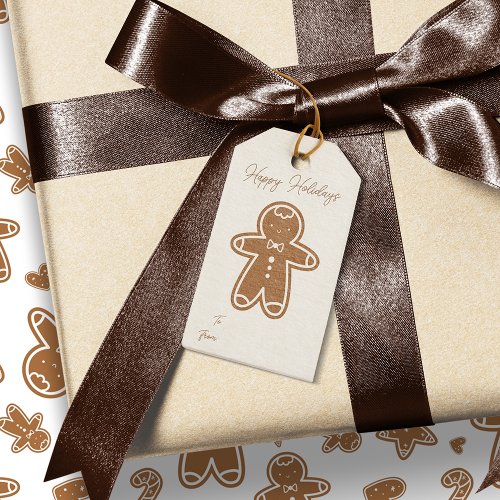 Sweet Gingerbread Man Holiday Gift Tag