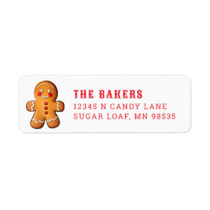 Sweet Gingerbread Man Label