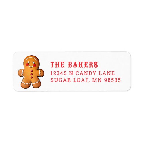 Sweet Gingerbread Man Label