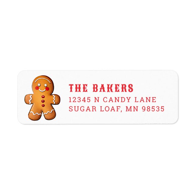 Sweet Gingerbread Man Label (Front)