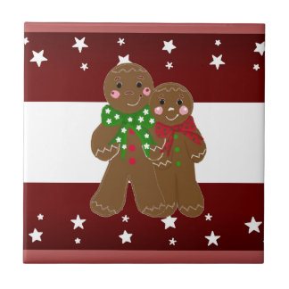 Sweet Gingerbread Men Ceramic Tile