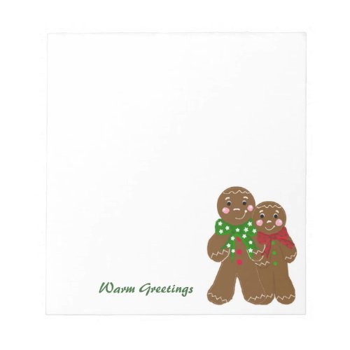 Sweet Gingerbread Men Notepad