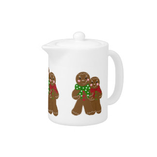 Sweet Gingerbread Men Teapot