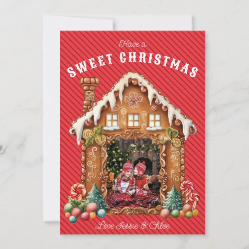 Sweet Gingerbread Photo Holiday Card