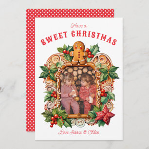Sweet Gingerbread Photo Holiday Card