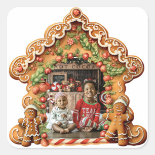 Sweet Gingerbread Photo Square Sticker