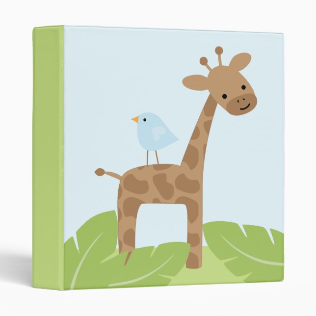 Sweet Giraffe and Bird Binder (Front/Spine)