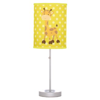 Sweet Giraffe and Polka Dots Table Lamp