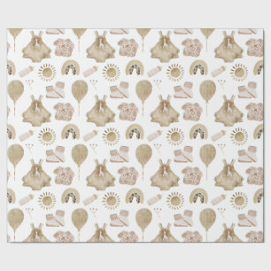 Sweet Giraffe Baby Jumper, Booties, Bottle Wrapping Paper