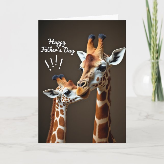 Sweet Giraffe Family Day Card (Front)