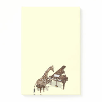 Sweet Giraffe Loves To Play Piano Post-it Notes