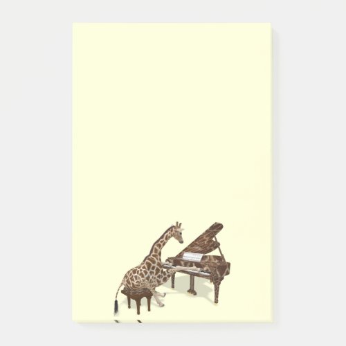Sweet Giraffe Loves To Play Piano Post_it Notes