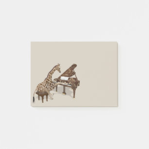 Sweet Giraffe Loves To Play Piano Post-it Notes