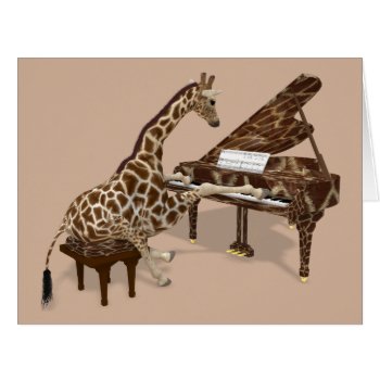 Sweet Giraffe Playing Piano by Emangl3D at Zazzle