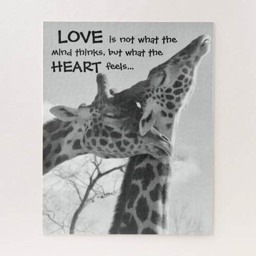 Sweet Giraffe Puzzle LOVE is what your heart feels