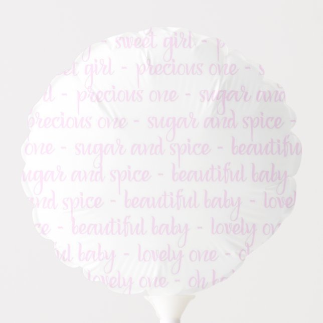 Sweet Girl Baby Shower Balloon (Front)