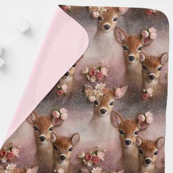 Sweet Girl Deer Baby Blanket by The_Baby_Boutique at Zazzle