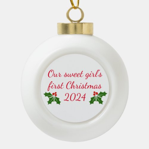 Sweet girls Christmas Snowflake Framed Ornament