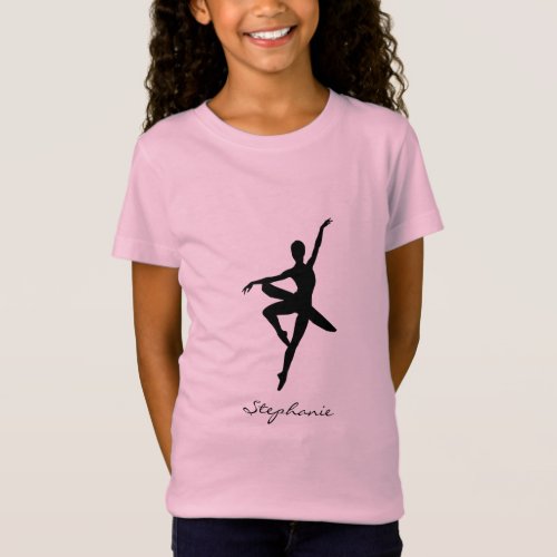 Sweet Girly Ballerina Kids T_Shirt