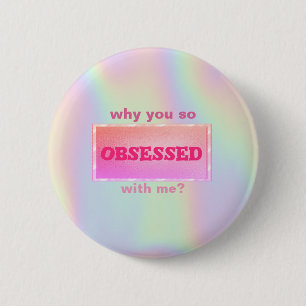 Sweet Girly Holographic Button