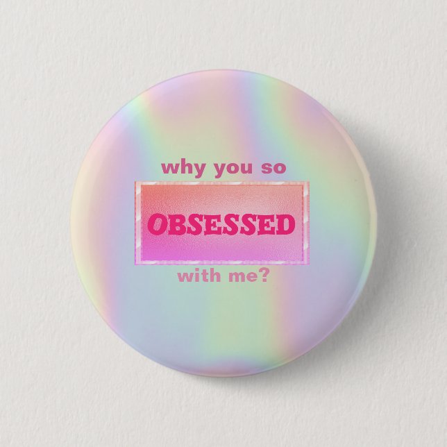 Sweet Girly Holographic Button (Front)