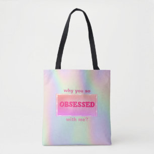 Sweet Girly Holographic Tote Bag