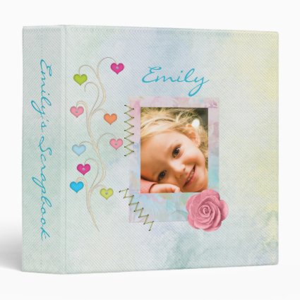 Sweet Girly Photo Scrapbook Album 3 Ring Binder