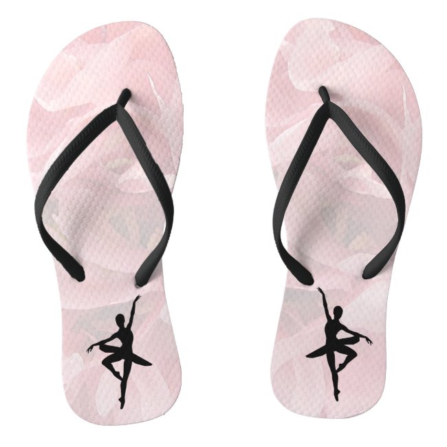 Sweet Girly Pink Ballerina Flip Flops