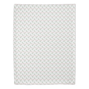 Sweet Girly Pink Flowers Pattern Duvet Cover